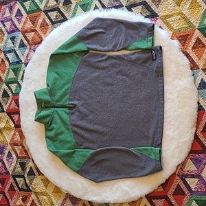 Patagonia Green & Gray Contrast Synchilla Lightweight Color Block Fleece